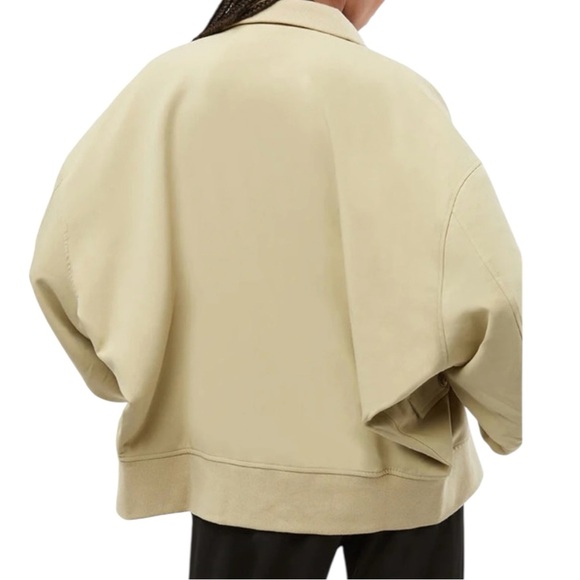 WEWOREWHAT | Twill Bomber Jacket, Women’s, Color Tan, Oversized Size XS, NWOT - Picture 2 of 12